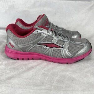 Avia Running Shoes Womens Size 7.5 Silver Gray Pink Cross Fit Workout Gym